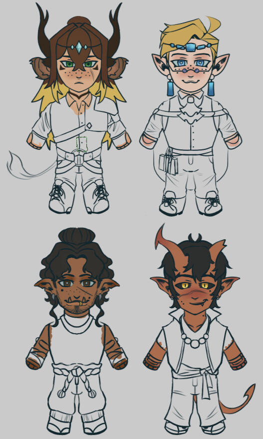 Revamped OC designs in the form of plushies